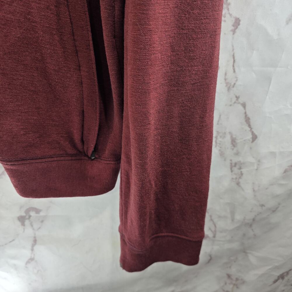 Ibex Hoodie Mens Large Red Zip Jacket Zip Merino Wool Maroon - Picture 4 of 14